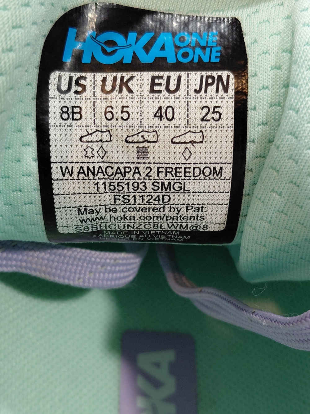 Hoka Women's Anacapa 2 Freedom Trail Hiking Sneakers Taupe Lilac Mint Chunky W8B - Picture 15 of 15